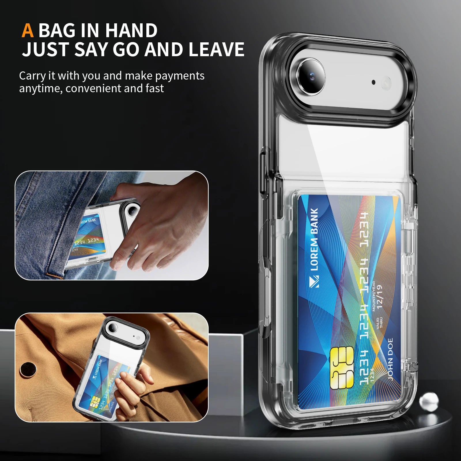 Protective Case for iPhone with Card Holder